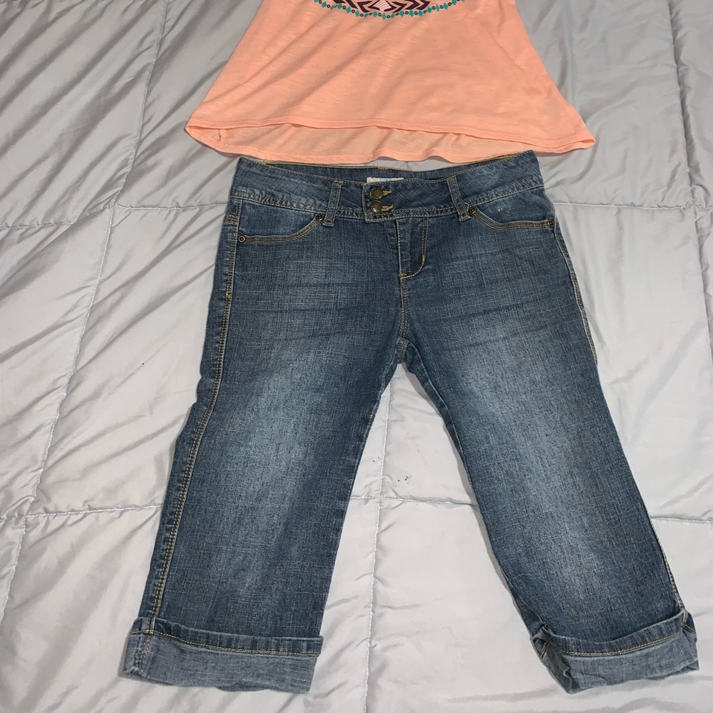 Denim capris